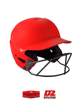 F6 FASTPITCH SOFTBALL BATTING HELMET -RED COLOR